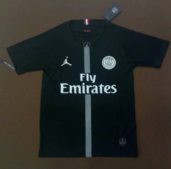 2018 PSG Home Black Jersey Jordan Fans Version  Thai Qaulity