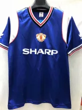 1985 Man United  Away Blue Retro Jersey