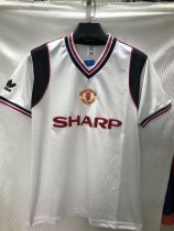 1985 Man United  Away White Retro Jersey