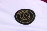 20-21 PSG White with Zipper Sweater Tracksuit Thai Quality