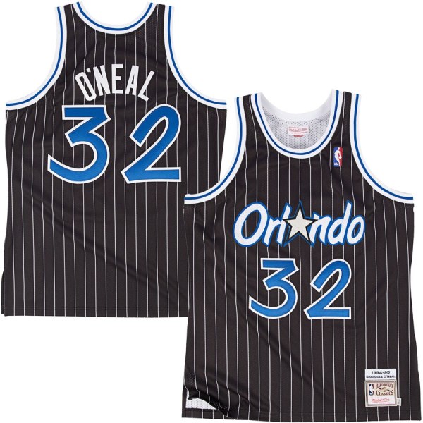 NBA Men's Orlando Magic Mitchell & Ness #32 O'NEAL Black 1994-1995 Hardwood Classics Throwback Team Jersey Name and Number Print