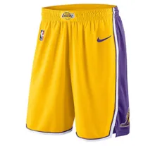 NBA Men Los Angeles Lakers Yellow Pant Short High Quality