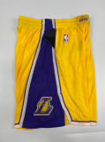 NBA Men Los Angeles Lakers Yellow Pant Short High Quality