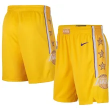 NBA Men Los Angeles Lakers 19-20 New Yellow Pant Short High Quality