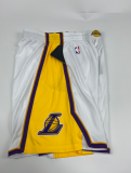 NBA Men Los Angeles Lakers White Pant Short High Quality Name and Number Print