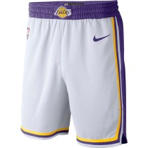 NBA Men Los Angeles Lakers Retro White Pant Short High Quality Name and Number Print