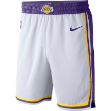 NBA Men Los Angeles Lakers Retro White Pant Short High Quality Name and Number Print