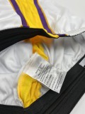 NBA Men Los Angeles Lakers White Pant Short High Quality Name and Number Print