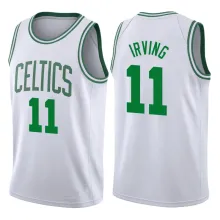 NBA Boston Celtics White with Green Name #11 IRVING Jersey High Quality Name and Number Print