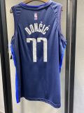 NBA Men Dallas Mavericks Dark Blue #77 DONCIC Jersey High Quality Name and Number Print