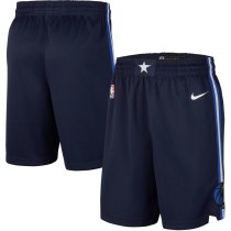 NBA Men Dallas Mavericks Dark Blue with Snow Mountain Pant Short High Quality Name and Number Print