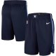 NBA Men Dallas Mavericks Dark Blue with Snow Mountain Pant Short High Quality Name and Number Print