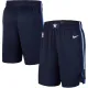 NBA Men Dallas Mavericks Dark Blue with Snow Mountain Pant Short High Quality Name and Number Print