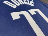 NBA Men Dallas Mavericks Dark Blue #77 DONCIC Jersey High Quality Name and Number Print