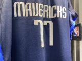 NBA Men Dallas Mavericks Dark Blue #77 DONCIC Jersey High Quality Name and Number Print