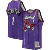 NBA Men Toronto Raptors Classical Purple #1 McGRADY Jersey with Drangon High Quality Name and Number Print