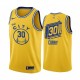 NBA New Season Men Golden State Warriors Retro Yellow #30 CURRY Jersey High Quality Name and Number Print