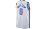 NBA Men Oklahoma City Thunder White New Season #0 WESTBROOK Jersey High Quality Name and Number Print