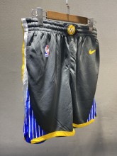 NBA Men Golden State Warriors Black Pant Short High Quality Name and Number Print