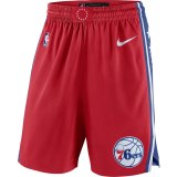 NBA Men Philadelphia 76ers Red Pant Short High Quality Name and Number Print