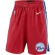 NBA Men Philadelphia 76ers Red Pant Short High Quality Name and Number Print