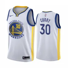 NBA Men Golden State Warriors 19-20 Season White #30 CURRY Jersey High Quality Name and Number Print
