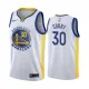 NBA Men Golden State Warriors 19-20 Season White #30 CURRY Jersey High Quality Name and Number Print