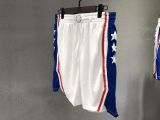 NBA Men Philadelphia 76ers White Pant Short High Quality Name and Number Print