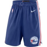 NBA Men Philadelphia 76ers Blue Pant Short High Quality Name and Number Print