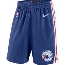 NBA Men Philadelphia 76ers Blue Pant Short High Quality Name and Number Print