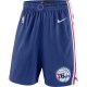 NBA Men Philadelphia 76ers Blue Pant Short High Quality Name and Number Print