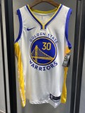 NBA Men Golden State Warriors 19-20 Season White #30 CURRY Jersey High Quality Name and Number Print