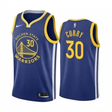 NBA Men Golden State Warriors 19-20 Season Blue #30 CURRY Jersey High Quality Name and Number Print