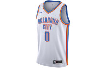 NBA Men Oklahoma City Thunder White New Season #0 WESTBROOK Jersey High Quality Name and Number Print