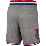 NBA Men Philadelphia 76ers Grey City Pant Short High Quality Name and Number Print