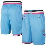 NBA Men Miami Heat Blue Pant Short High Quality Name and Number Print