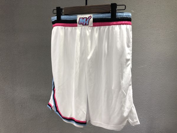 NBA Men Miami Heat White City Pant High Quality Name and Number Print