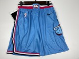NBA Men Miami Heat Blue Pant Short High Quality Name and Number Print