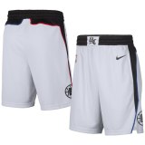 NBA Men Los Angeles Clippers 19-20 Season White Pant Short High Quality Name and Number Print