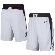 NBA Men Los Angeles Clippers 19-20 Season White Pant Short High Quality Name and Number Print