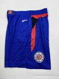 NBA Men Los Angeles Clippers Blue Pant Short High Quality Name and Number Print