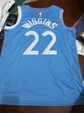NBA Men Minnesota Timberwolves Light Blue City #22 WIGGINS Jersey High Quality Name and Number Print