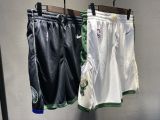 NBA Men Milwaukee Bucks Black Pant Short High Quality Name and Number Print
