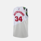 NBA Men Milwaukee Bucks Special Version White #34 ANTETOKOUNMPO Jersey High Quality Name and Number Print