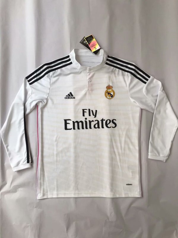 14-15 Real Madrid Home Retro Jersey Long Sleeve