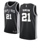 NBA Men San Antonio Spurs Black #21 DUNCAN Jersey High Quality Name and Number Print