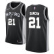NBA Men San Antonio Spurs Black #21 DUNCAN Jersey High Quality Name and Number Print