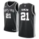 NBA Men San Antonio Spurs Black #21 DUNCAN Jersey High Quality Name and Number Print