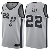 NBA Men San Antonio Spurs Grey #22 GAY Jersey High Quality Name and Number Print