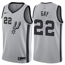 NBA Men San Antonio Spurs Grey #22 GAY Jersey High Quality Name and Number Print